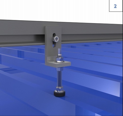 Schneebelastung 1,4 kn/m2 L Fuß Solar-Dach-Montage-System Regal für Multi-Size Metalldach