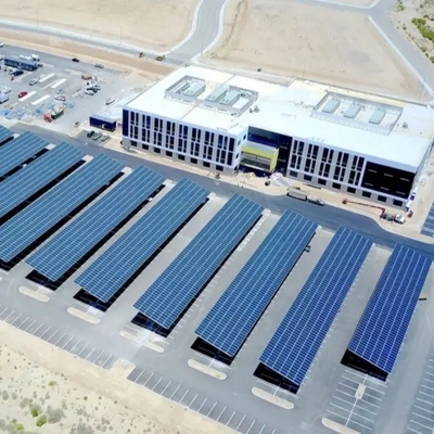 Wasserdichtes PV-Solarcarport für flaches offenes Feld Anodisiertes Aluminium Solardach Carport