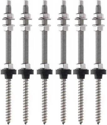 Lange Lebensdauer M10 M12 Edelstahl 304 Hanger Bolt Solar Montage Zinndach Dowel
