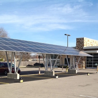 Phv-Systemstruktur Aluminium-Solarpaneel-Carport-Unterstützung mit natürlicher Silberveredelung