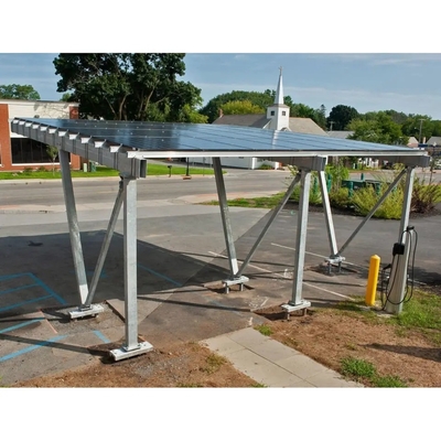 Phv-Systemstruktur Aluminium-Solarpaneel-Carport-Unterstützung mit natürlicher Silberveredelung