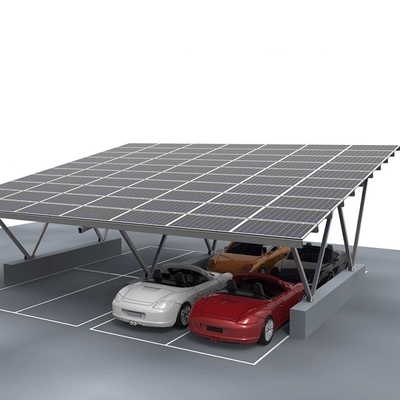 Phv-Systemstruktur Aluminium-Solarpaneel-Carport-Unterstützung mit natürlicher Silberveredelung