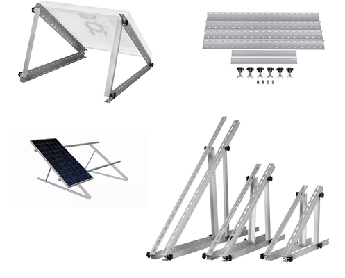 Verstellbare Dreiecksregale aus Aluminium für die Montage von Solarzellen auf Flachdach
