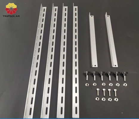 Verstellbare Dreiecksregale aus Aluminium für die Montage von Solarzellen auf Flachdach