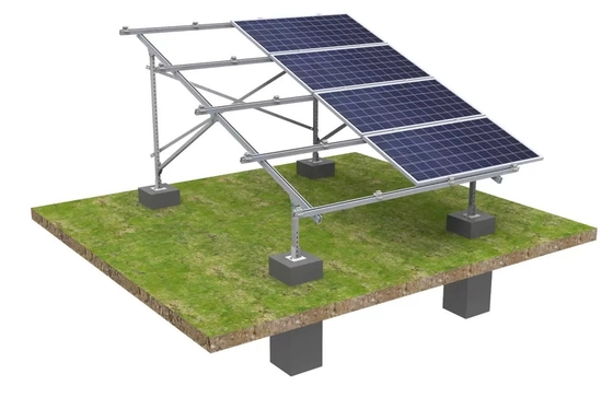 1.4KN/m2 Schneebelastung Anodierte Solaranlagen-Dachhalterungen für die photovoltaische Bodenmontage