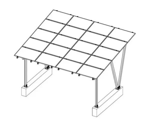 Schneider oder Anpassung AL6005-T5 Solar Carport mit Platten Parkplatz Regal Struktur