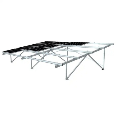 Natürliche Silber-PV-Solarpaneelinstallation Aluminium-Stahl-Solar-Boden-Montage-Schiene