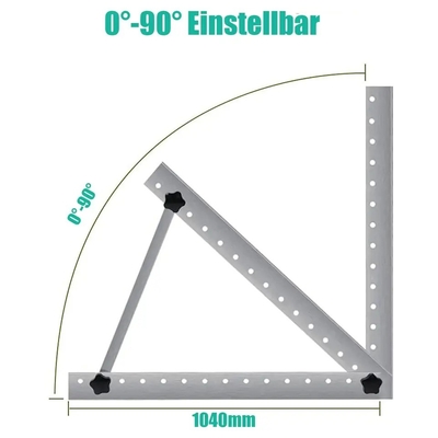 Schneebelastung 1,5 KN/m2 Verstellbare Solaranlagenhalter für Solarmodulmontagegestelle