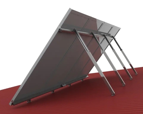 Einstellbares Hinterbein-Vorderbein-Solarregal für die Effizienz der Installation von PV-Solarkollektoren