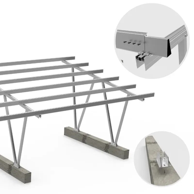 Einstellbarer Neigungswinkel 0-60 Grad Anodisierter Solarcarport für Photovoltaik-Panels