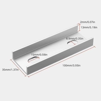 Natürliche Silber Solar Mini-Rail Montage-Anschluss Schiene Splice Solar Racking System