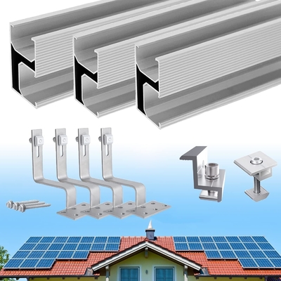 1.4KN/m2 Schneelast Anodisierte Solarmini-Schiene für Solardachmontage-System-Schiene