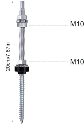 Solarmontage Hanger Bolt Kit mit Anodisierten Oberfläche für Dachfliesen ISO9001/CE zertifiziert