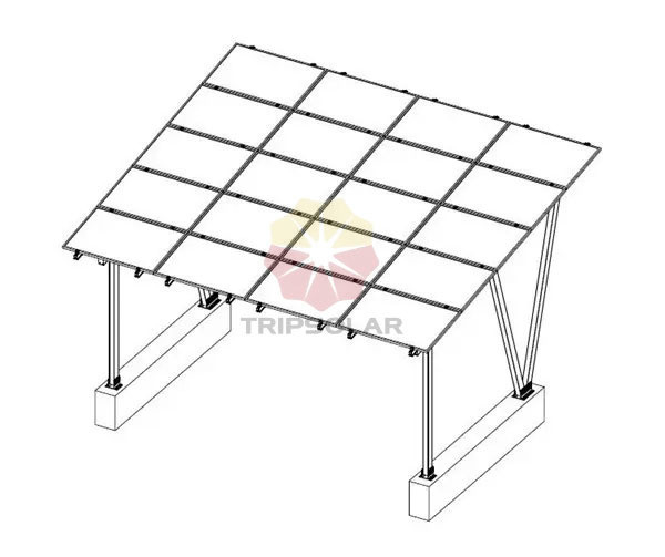 1.4KN/m2 Schneelast und 60m/s Windbelastung Aluminiumkonstruktion für die Montage von Solarcarport