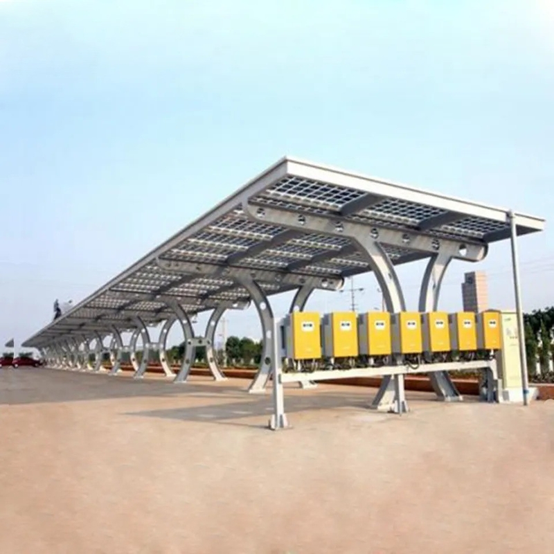 Voll montierte Solar Carport Stahl Carport Schutz für Haus Solarenergie Halter