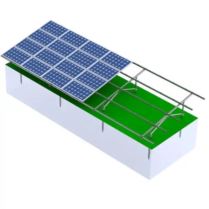 Natürliche Silbergrundmontage für die Installation von Solarzellenvormontiert und individuell angepasst