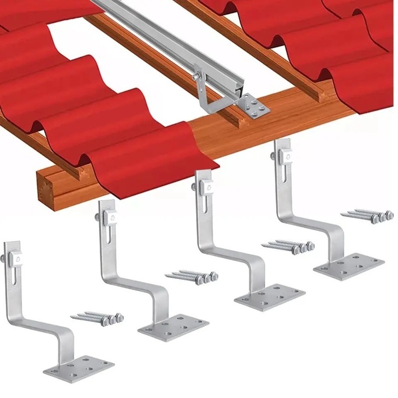 Anodisierter Dachhaken und einstellbarer Metallhaken perfekt für die Installation von PV-Solarkollektoren