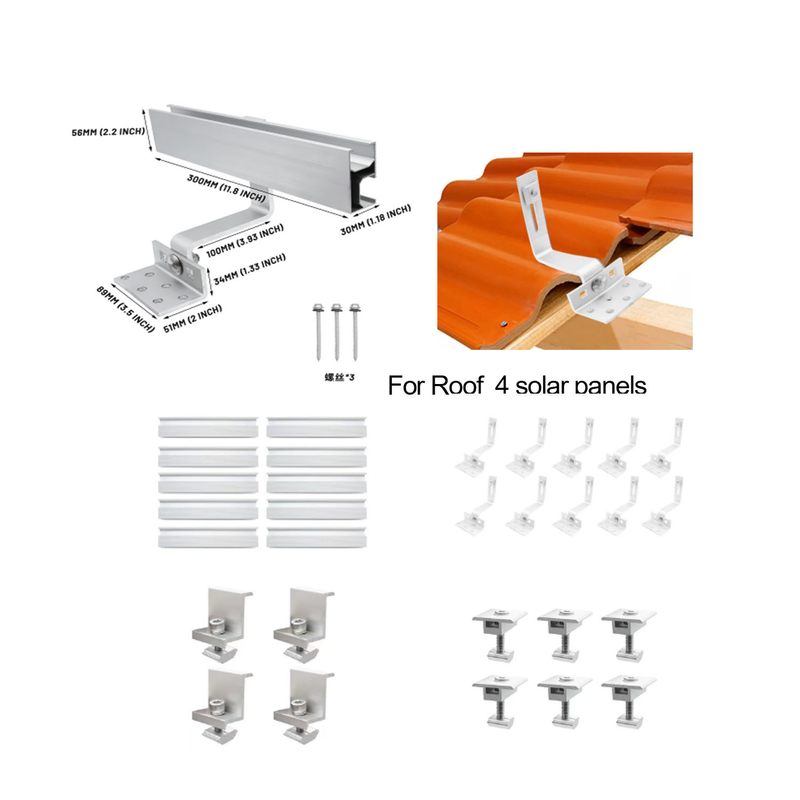 Natürlicher Aluminium-Dachhaken für die einfache Installation von Metall-Dach Solar-Panel Mount-Behälter