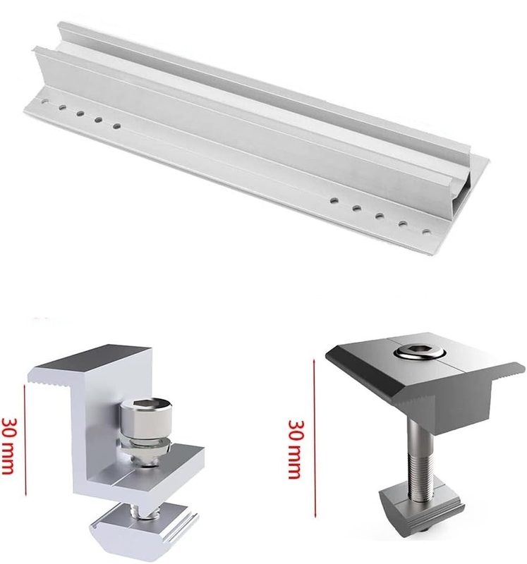 Aluminium Solar Metall Zinn Dach Montage System für Schienen L Fußklemme Erdung Clip Erdung Lug